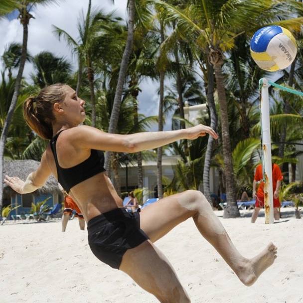 Anche il beach soccer tra le varie attivit sportive praticate da Nicole. 